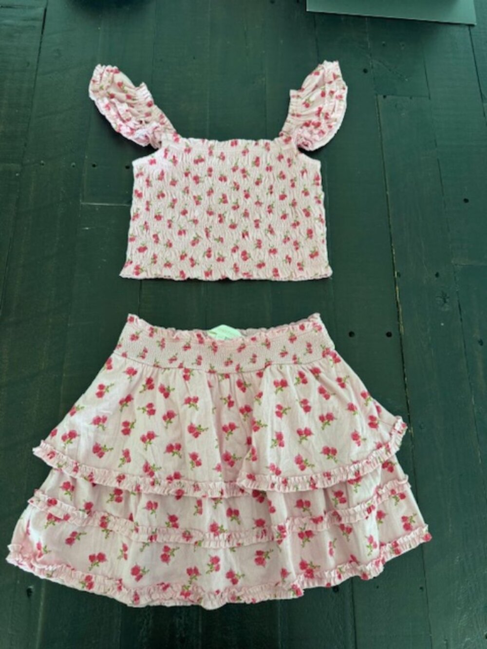 NWOT Loveshackfancy Girls Jenna Top & Billie Skirt Set Size: 8-9Y
